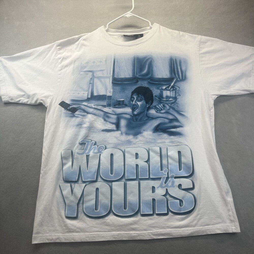 Scarface Big Tony Montana The World is Yours TShirt Mens Size XXL Vintage Y2K